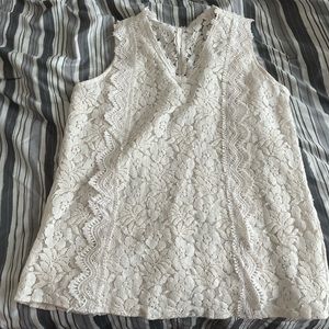 White lace shirt